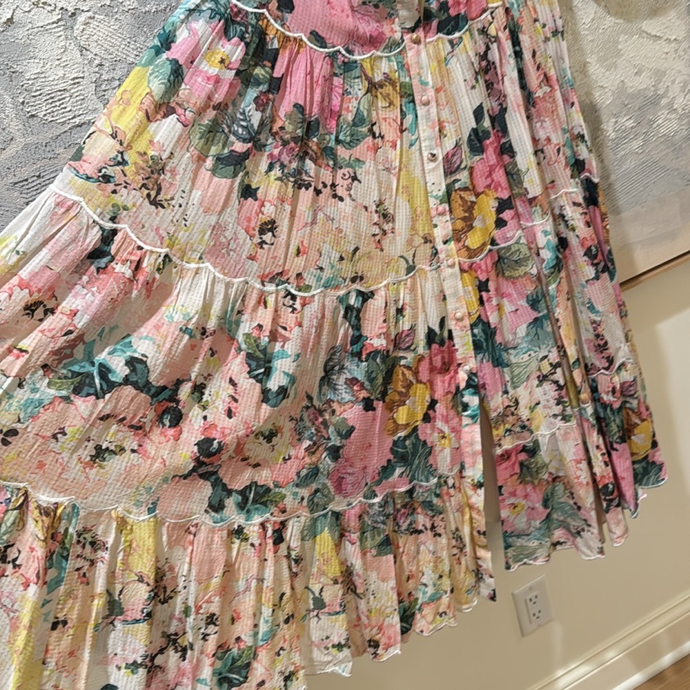 HEMANT & NANDITA Pink Floral Maxi Dress - Picture 2 of 5